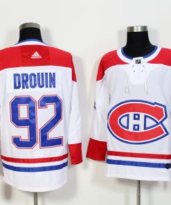 Men's Adidas Montreal Canadiens #92 Jonathan Drouin White Stitched NHL Jersey