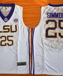 LSU Tigers #25 Ben Simmons White Basketball Stitched NCAA Jersey