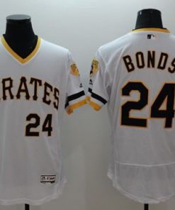 Pirates #24 Barry Bonds White Flexbase Authentic Collection Cooperstown Stitched MLB Jersey