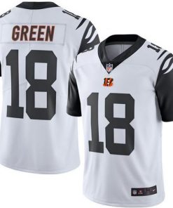 Nike Bengals #18 A.J. Green White Men's Stitched NFL Limited Rush Jersey