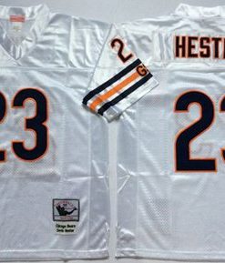 Mitchell&Ness Bears #23 Devin Hester White Small No. Throwback Stitched NFL Jersey