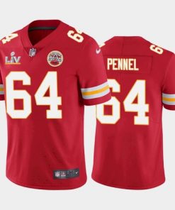 Men's Kansas City Chiefs #64 Mike Pennel Red 2021 Super Bowl LV Limited Stitched NFL Jersey