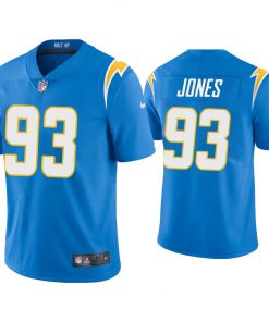 Men's Los Angeles Chargers #93 Justin Jones 2020 Blue Vapor Untouchable Limited Stitched Jersey
