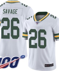 Men's Green Bay Packers #26 Darnell Savage 2019 White 100th Season Vapor Untouchable Limited Stitched NFL Jersey.