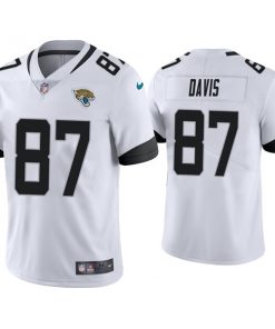 Men's Jacksonville Jaguars #87 Tyler Davis White Vapor Untouchable Limited Stitched Jersey