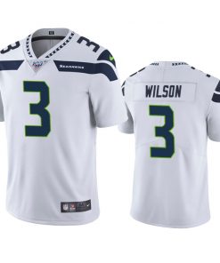 Men's Seattle Seahawks #3 Russell Wilson White 2019 100th Season Vapor Untouchable Limited Stitched NFL Jersey