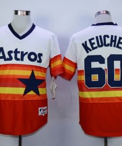 Astros #60 Dallas Keuchel White/Orange 1980 Turn Back The Clock Stitched MLB Jersey