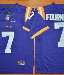 LSU Tigers #7 Leonard Fournette Purple Limited Stitched NCAA Jersey