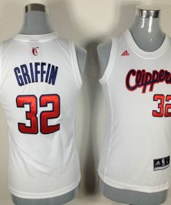 Clippers #32 Blake Griffin White Women Fashion Stitched NBA Jersey