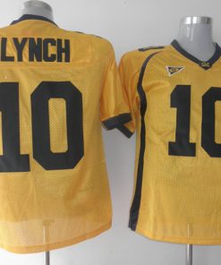 Golden Bears #10 Marshawn Lynch Gold Stitched NCAA Jersey