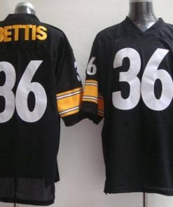 Mitchell & Ness Steelers #36 Jerome Bettis Black Stitched Throwback NFL Jersey