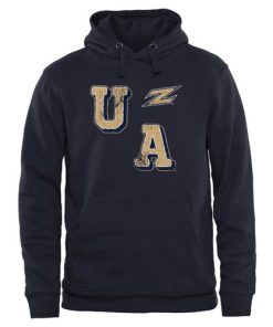 Akron Zips Acronym Pullover Hoodie Navy Blue