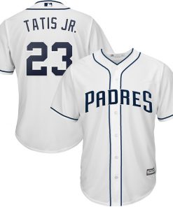 Men's San Diego Padres #23 Fernando Tatis Jr. White Cool Base Stitched MLB Jersey
