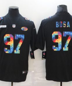 Men's San Francisco 49ers #97 Nick Bosa 2020 Black Crucial Catch Limited Stitched NFL Jersey