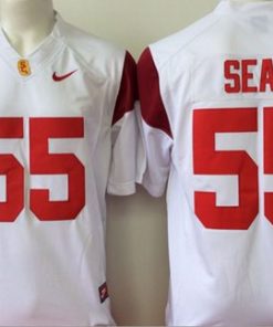 Trojans #55 Junior Seau White Limited Stitched NCAA Jersey