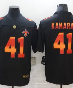 Men's New Orleans Saints #41 Alvin Kamara 2020 Black Fashion Limited Stitched NFL Jersey