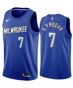 Men's Milwaukee Bucks #7 Ersan Ilyasova Navy City Edition New Uniform 2020-21 Stitched NBA Jersey