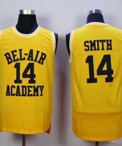 Bel-Air Academy #14 Smith Gold Stitched Basketball Jersey