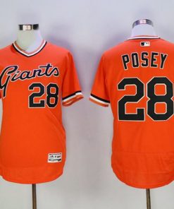 Giants #28 Buster Posey Orange Flexbase Authentic Collection Cooperstown Stitched MLB jerseys