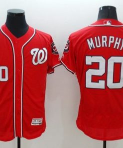 Nationals #20 Daniel Murphy Red Flexbase Authentic Collection Stitched MLB Jersey
