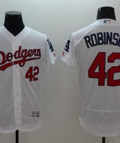 Dodgers #42 Jackie Robinson White Fashion Stars & Stripes Flexbase Authentic Stitched MLB Jersey