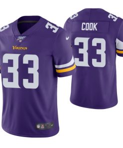 Men's Minnesota Vikings #33 Dalvin Cook Purple 2019 100th Season Vapor Untouchable Limited Stitched NFL Jersey