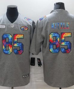 Men's San Francisco 49ers #85 George Kittle 2020 Grey Crucial Catch Limited Stitched NFL Jersey