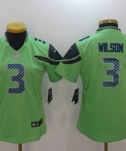 Women's Seattle Seahawks #3 Russell Wilson Green Vapor Untouchable Limited Stitched NFL Jersey