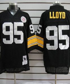 Mitchell And Ness Steelers #95 Greg Lloyd Black Stitched Jersey