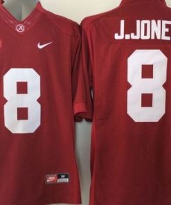 Crimson Tide #8 Julio Jones Red Stitched NCAA Jersey