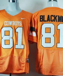 Cowboys #81 Justin Blackmon Orange Pro Combat Stitched NCAA Jersey