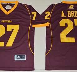 Chippewas #27 Antonio Brown Maroon Stitched NCAA Jersey