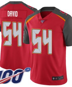 Men's Tampa Bay Buccaneers #54 Lavonte David Red 2019 100th Season Vapor Untouchable Limited Stitched NFL Jersey.