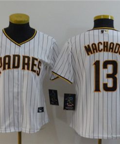 Women's San Diego Padres #13 Manny Machado Brown Cool Base Stitched MLB Jersey(Run Small)