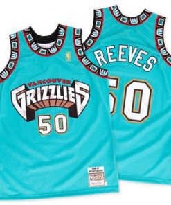 Grizzlies #50 Bryant Reeves Green Hardwood Classics Throwback Stitched NBA Jersey