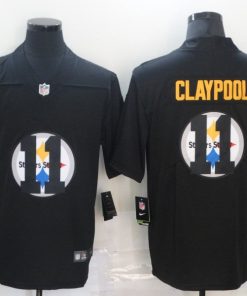 Men's Pittsburgh Steelers #11 Chase Claypool Black Shadow Logo Limited Stitched NFL Jersey