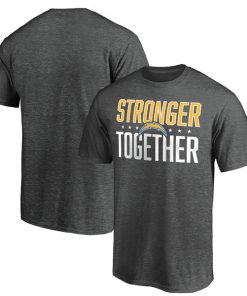 Men's Los Angeles Chargers Heather Charcoal Stronger Together T-Shirt
