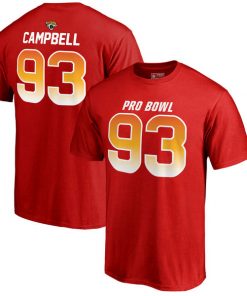 Jaguars Calais Campbell AFC Pro Line 2018 NFL Pro Bowl Red T-Shirt