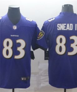 Men's Baltimore Ravens #83 Willie Snead IV Purple Vapor Untouchable NFL Jersey