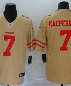 Men's San Francisco 49ers #7 Colin Kaepernick Gold Inverted Legend Stitched Jersey