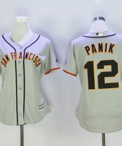 Giants #12 Joe Panik Grey Women's Road Stitched MLB Jersey
