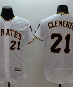 Pirates #21 Roberto Clemente White Flexbase Authentic Collection Stitched MLB Jersey