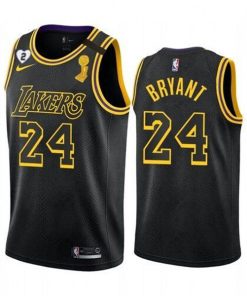 Men's Los Angeles Lakers #24 Kobe Bryant 2020 Black NBA Finals Champions With Gigi Patch Mamba Stitched NBA Jersey