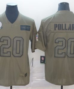 Men's Dallas Cowboys #20 Tony Pollard 2019 Camo Salute To Service Limited Stitched NFL Jersey