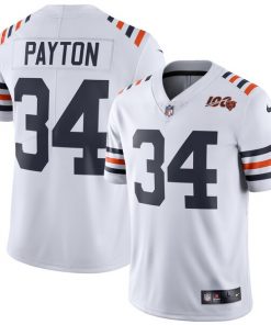 Men's Chicago Bears #34 Walter Payton White 2019 100th Season Vapor Untouchable Limited Stitched NFL Jersey