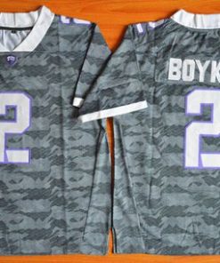 Horned Frogs #2 Trevone Boykin Grey Stitched NCAA Jersey