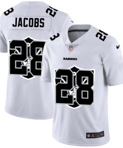 Men's Oakland Raiders #28 Josh Jacobs White Stitched NFL Jersey