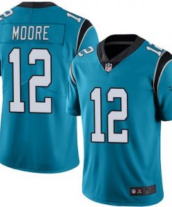 Men's Carolina Panthers #12 DJ Moore Blue Vapor Untouchable Limited Stitched NFL Jersey