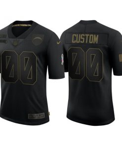 Men's Los Angeles Chargers ACTIVE PLAYER Custom 2020 Black Salute To Service Limited Stitched NFL Jersey