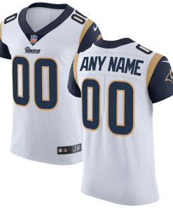 Men's Los Angeles Rams  White Vapor Untouchable Custom Elite Stitched NFL Jersey